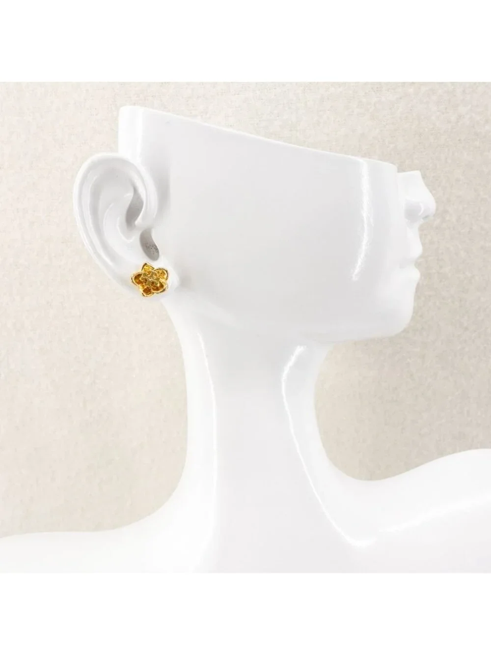 Tory Burch Flower Stud Earrings Gold OS